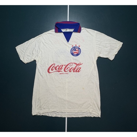Vintage 1990 Esporte Clube Bahia Away Soccer Jersey‎ Brazil Size Medium Rare - Picture 1 of 16